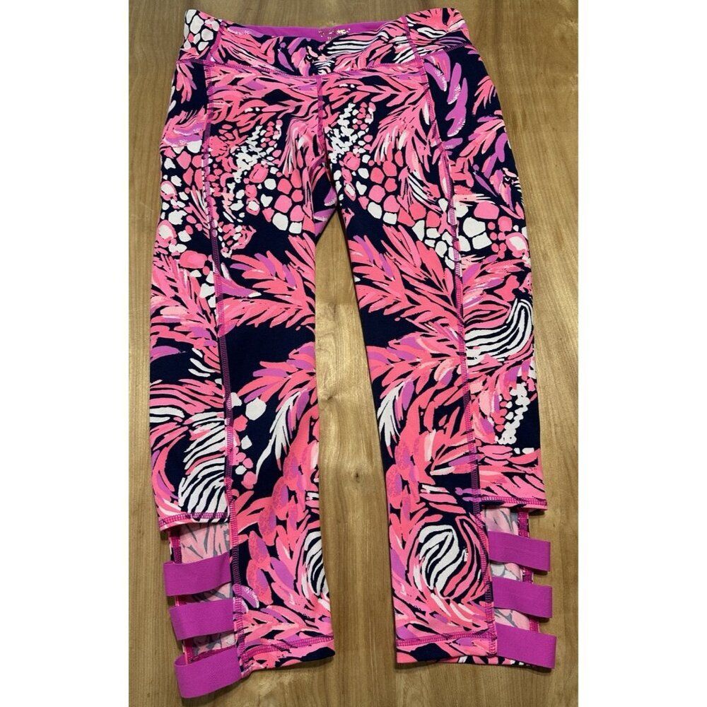 Lilly Pulitzer Luxletic Weekender Cropped Leggings It’s A Jungle In Here Size M